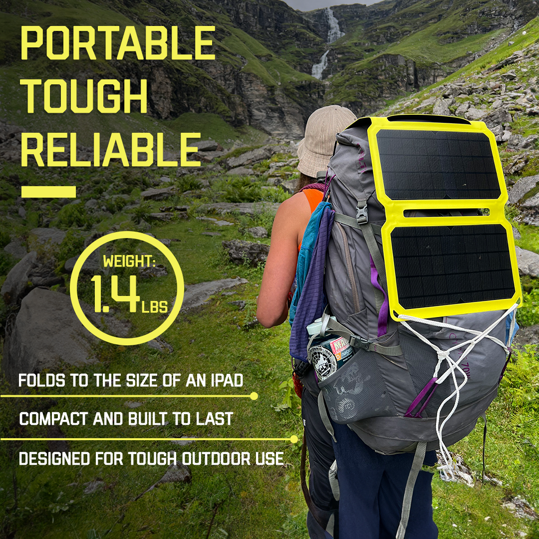 SunJack 15 Watt ETFE Foldable Portable Solar Panel Charger