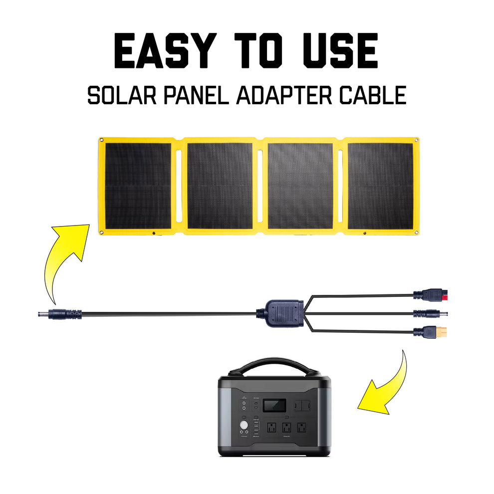 Solar Panel Adapter 4 Pin SunJack Solar Panel Adapter Cable, 18AWG, DC5521 to Anderson/XT60 ...