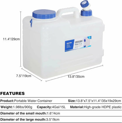 REDCAMP Portable Water Container with Spigot