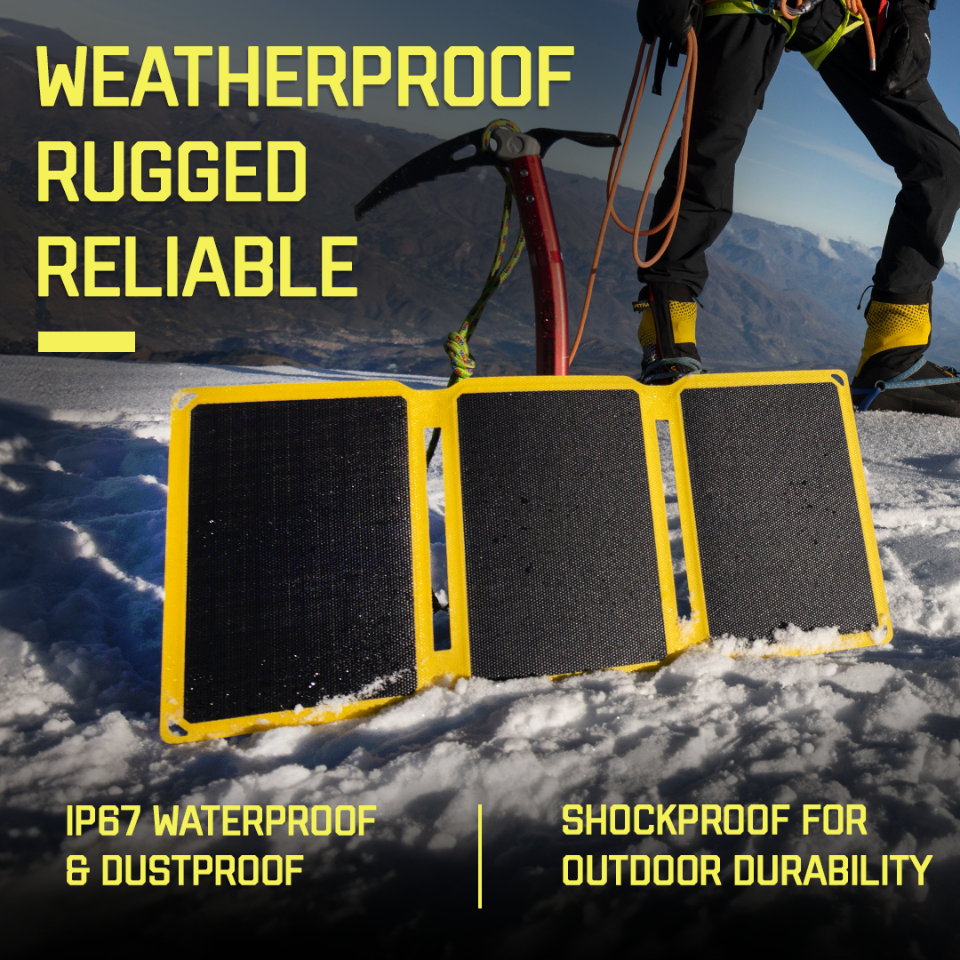 SunJack Rugged 25W Solar Charger + Two 10,000mAh Banks