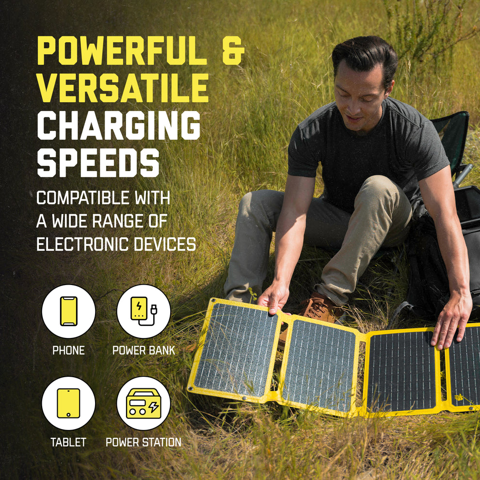 SunJack Waterproof 40W Foldable Solar Charger + Kickstands