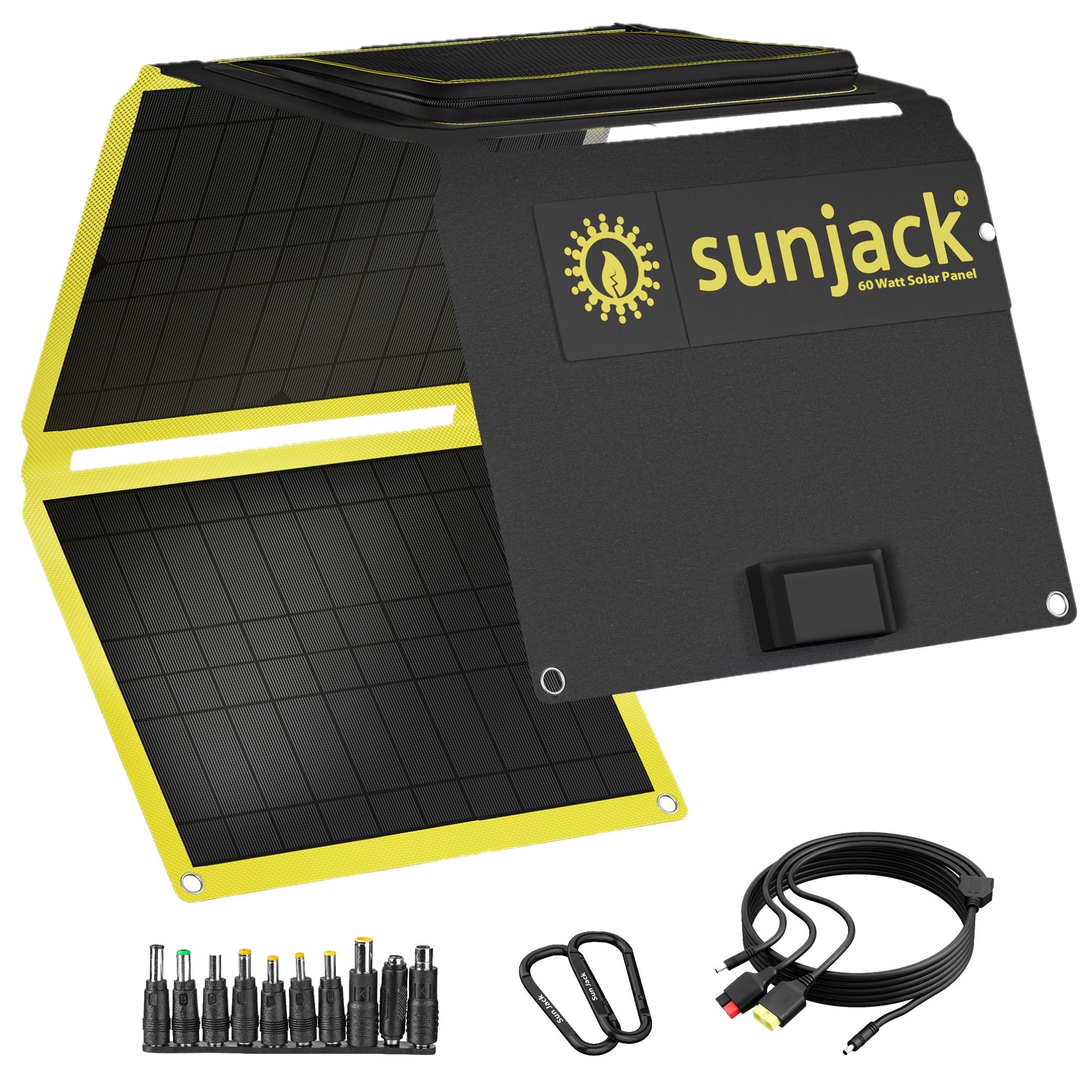 SunJack 60 Watt Foldable ETFE Monocrystalline Solar Panel Charger