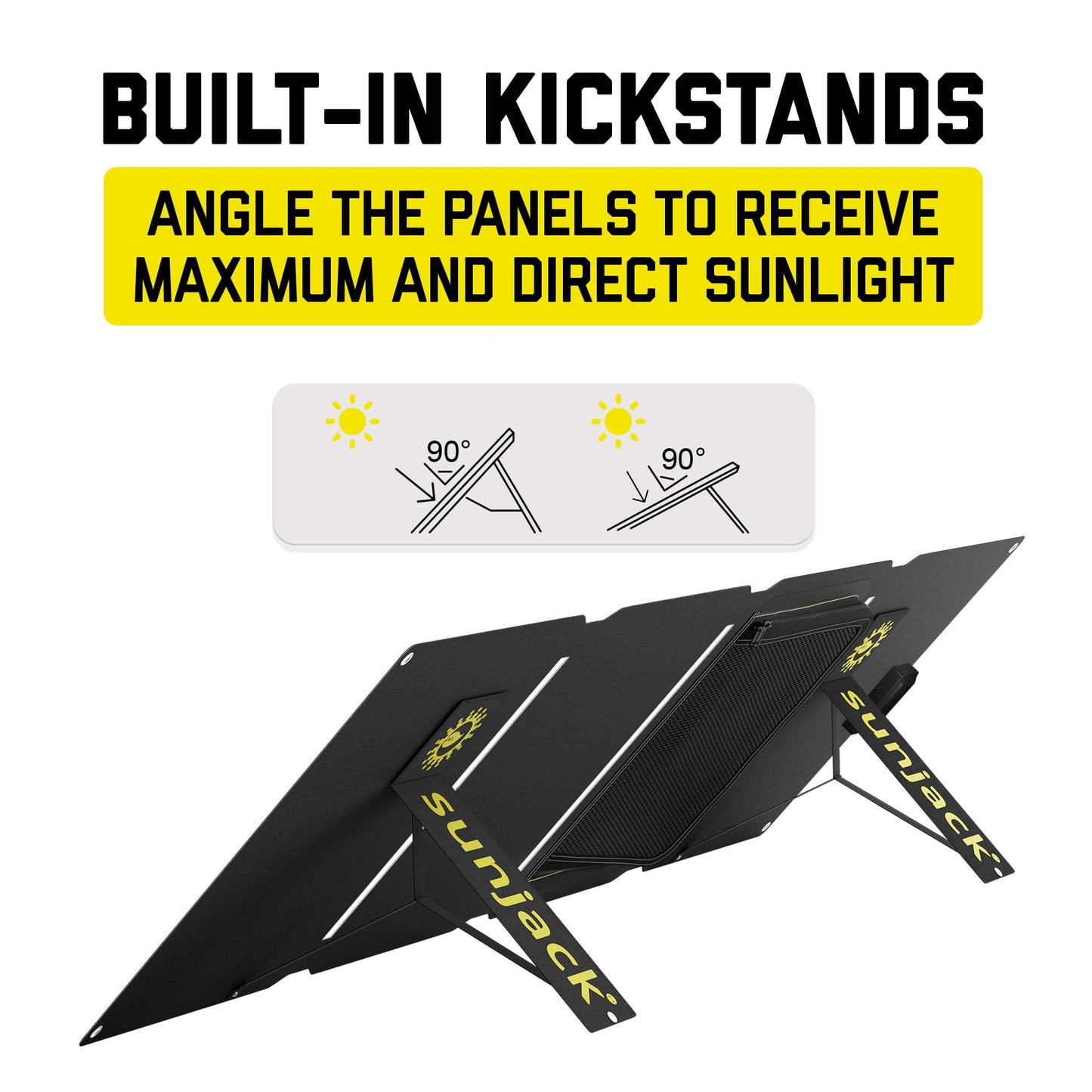 SunJack 120 Watt Solar Kit - Includes Two 60 Watt Foldable Solar Panels with Parallel Adapter Cable