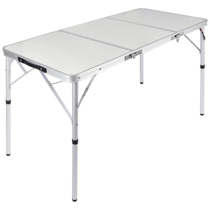 Aluminum Folding Camping Table with Adjustable Height Legs, 2/3/4ft