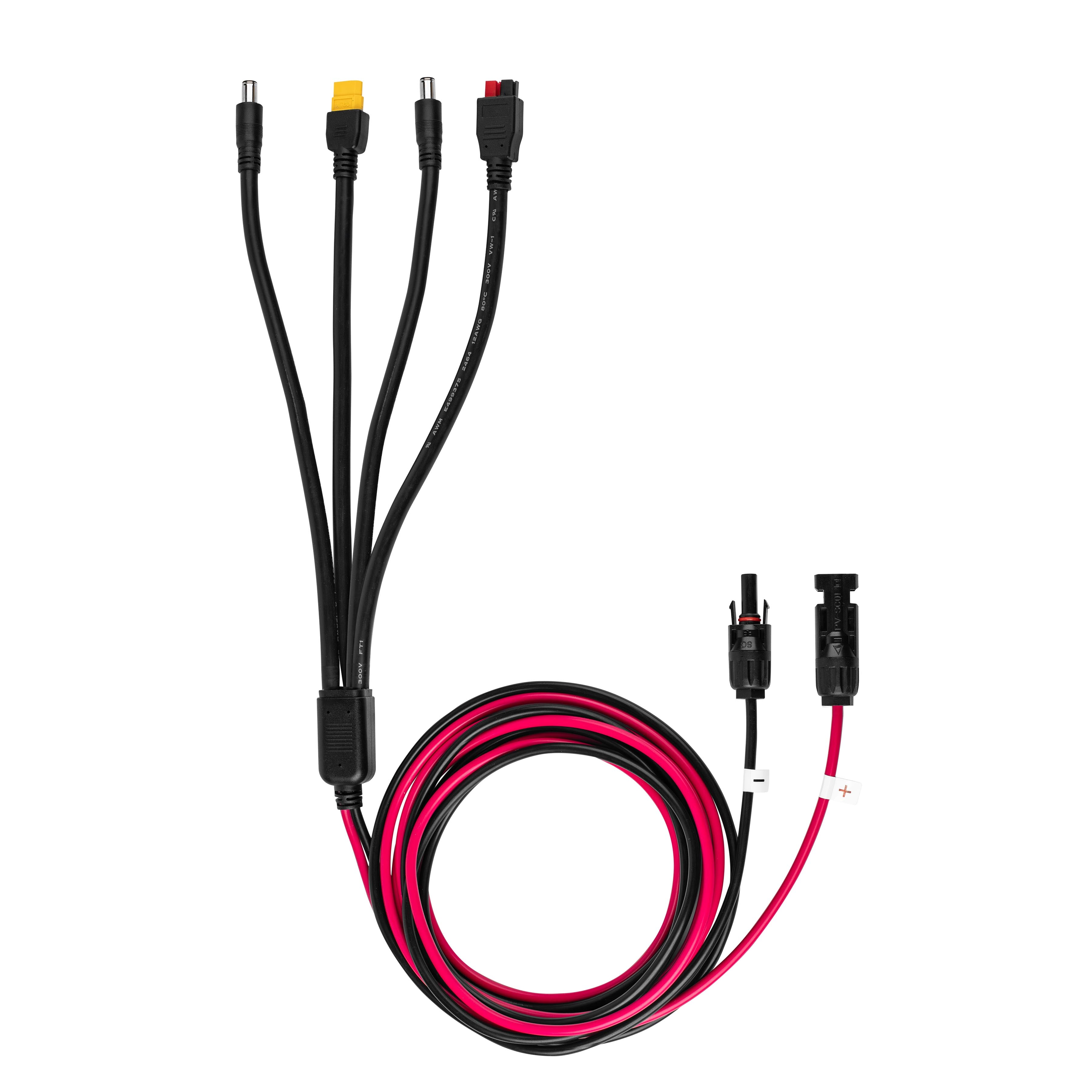 Solar Panel Adapter 4 Pin SunJack Solar Panel Adapter Cable, 12AWG, MC4 to Anderson/XT60/DC7909 ...
